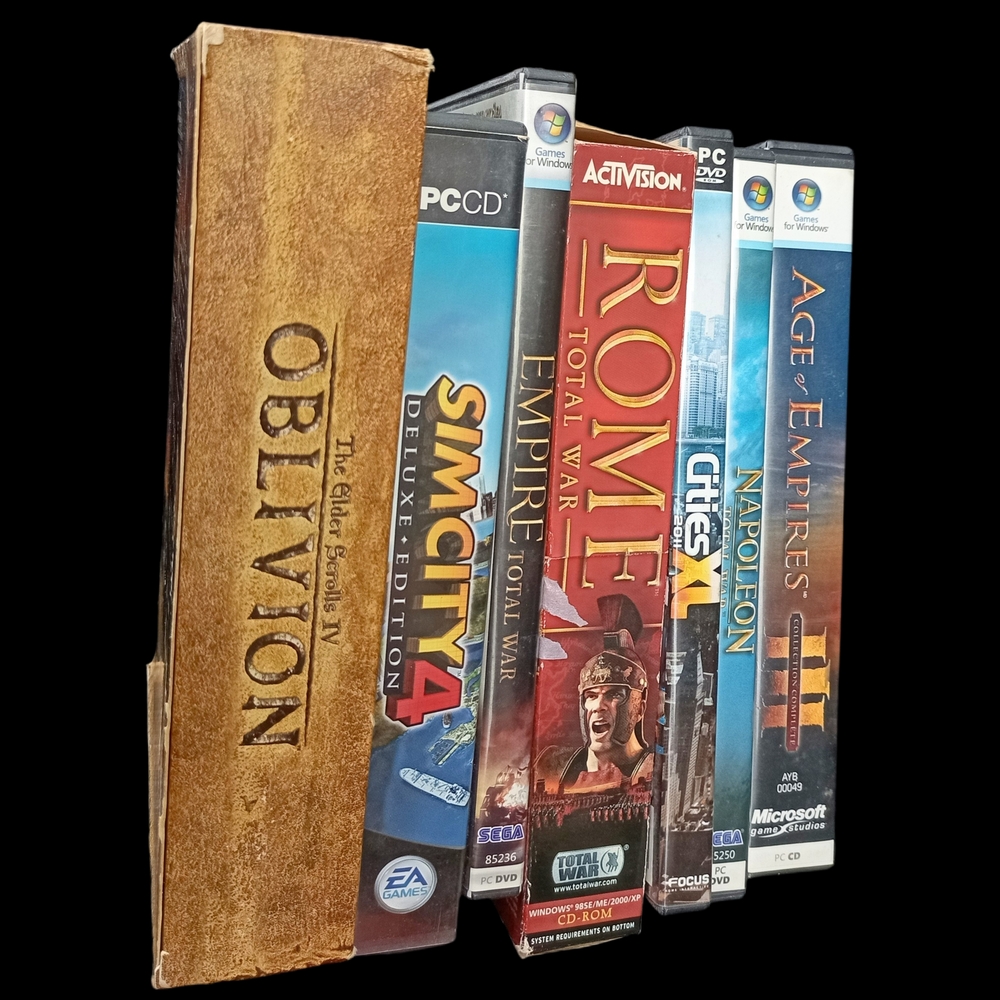 PC Game Lot The Elder Scrolls IV SpEd Age of Empire III, Rome: Total War & More